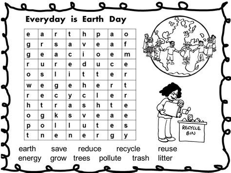 Free Earth Day Activities Free Earth Day Printable Word