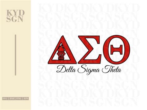 Delta Sigma Theta Sorority Svg Greek Letters Svg