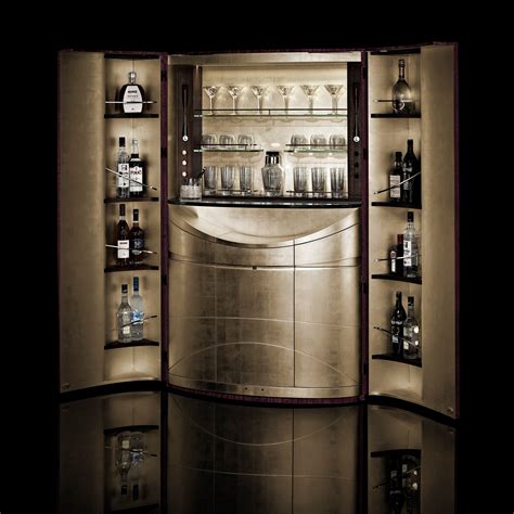 Melamine board with metal legs wine and drinks cabinet with 8 bottle rack, glass storage and 2. Cocktail cabinets that are raising the bar | How To Spend It