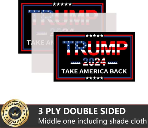 trump 2024 flags 3x5 outdoor made in usa double sided 3 ply heavy duty black ta ebay