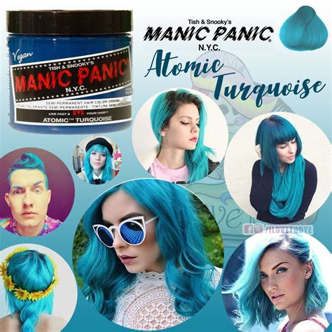Atomic Turquoise Manic Panic Semi Permanent Turquoise Hair Dye