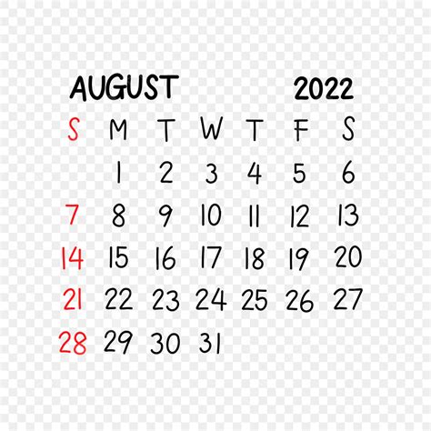 Gambar Agustus 2022 Kalender Sederhana Kalender Agustus 2022 Tanggal