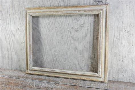 Wood Picture Frame Distressed White 14x18 Wall Frame Etsy