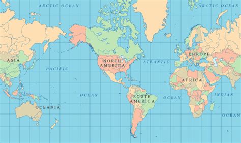 Simple Shap Flat World Map Map Of World