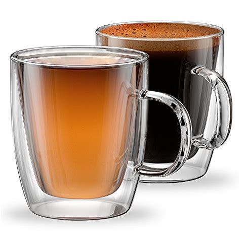 stone and mill 12 oz double wall glass coffee mugs double walled coffee mugs double