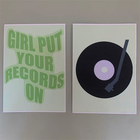 Girl Put Your Records On Print Etsy