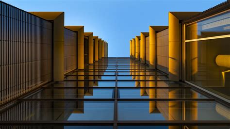 Modern Architecture 4k Wallpaper Look Up Reflection Glass Building
