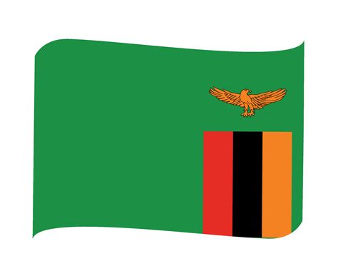 Zambia Flag National Africa Emblem Ribbon Icon Vector Illustration