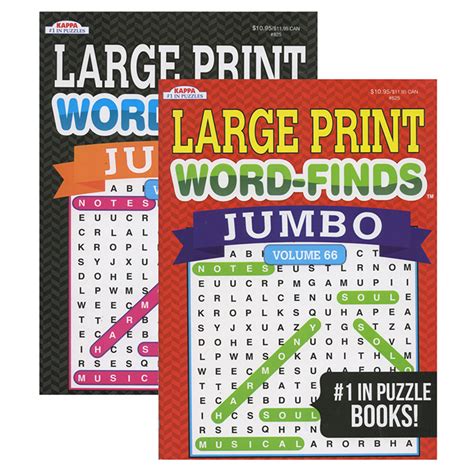 Kappa Jumbo Large Print Word Finds Puzzle Book 825