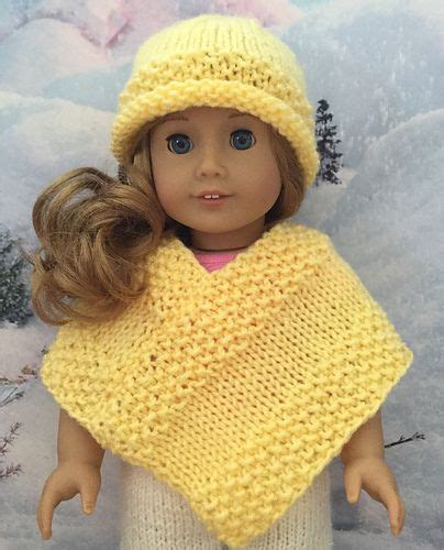 Cute Poncho For The 18 Doll Pattern By Janice Helge