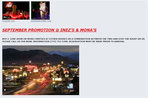 Monthly The New Mona S Ranch Legal Brothel In Elko Nevada
