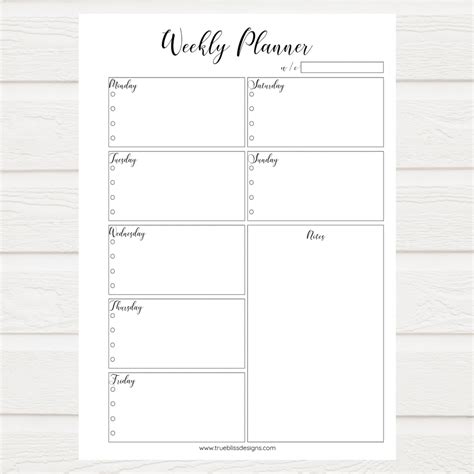 Are You Interested In Ink Friendly Black And White Printable Planners