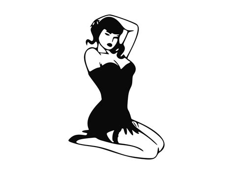Pinup Girl Clipart Pinup Girl Svg Pin Up Silhouette Svg Etsy