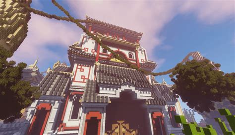 Chinese Temple Simplistic Style Minecraft
