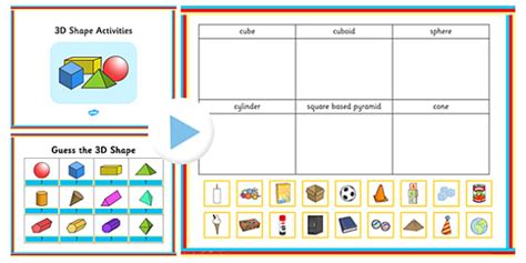 3d Shapes Powerpoint Activity Pack Activities Powerpoints
