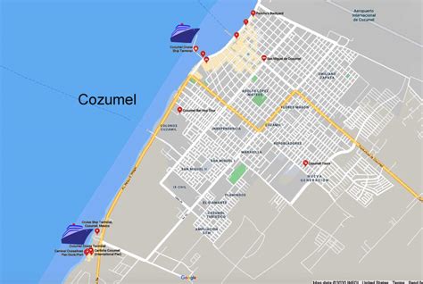 Cozumel Port Map