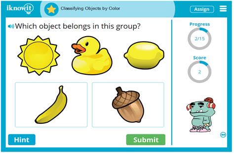 Interactive Math Lesson Classifying Objects By Color