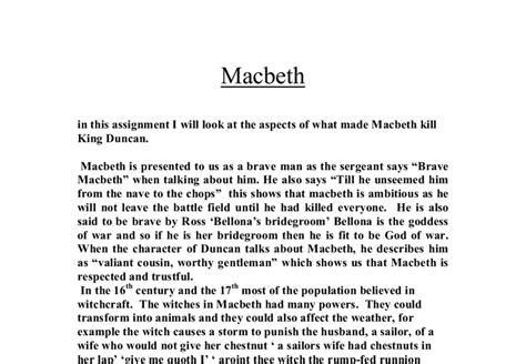 Macbeth Essay Gcse English Marked By