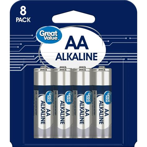 Great Value Alkaline Aa Batteries 8 Pack
