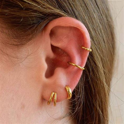 Bubble Clicker In Gold Conch Hoop Ear Jewelry Conch Piercing Jewelry