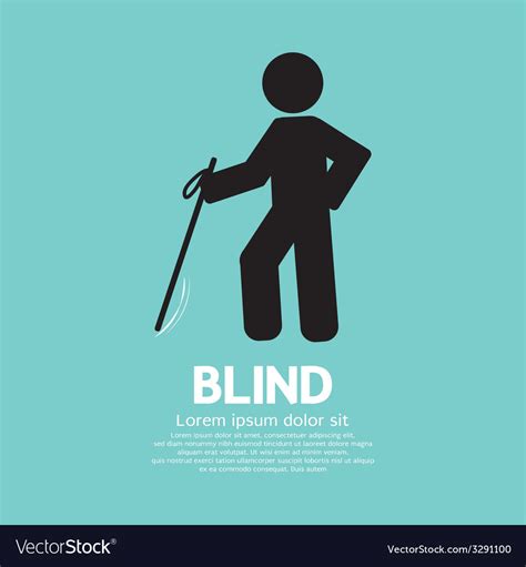 Blind Disabled Black Symbol Graphic Royalty Free Vector