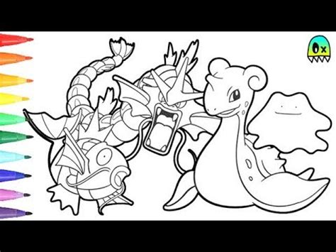 Absol coloring page | free printable coloring pages. Pokemon Coloring Pages Lapras Gyrados and Ditto I Fun ...