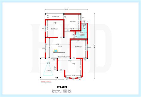 Home Plan And Elevation 1200 Sq Ft
