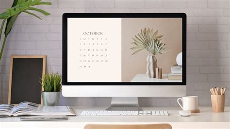 2023 Desktop Calendar Wallpaper Desktop Calendar Minimalist Etsy