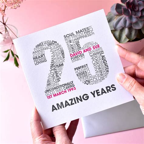 Printable 25th Wedding Anniversary Card Printable Cards