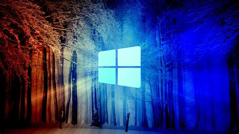 Windows 10 Snow Forest HD Technology Wallpapers | HD Wallpapers | ID #38380