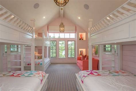 Vaulted Ceiling Bunk Room Long Cove Lake House Lake House Bunk Rooms