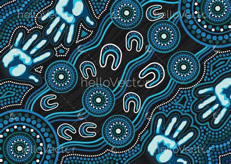 Blue Aboriginal Artwork Design Download Graphics And Vectors