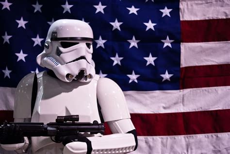 Storm Trooper And American Flag Star Wars Galaxies Star Wars Facts