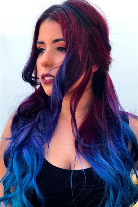 blue and purple hair highlights hermelinda sturm