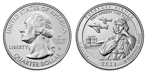 2021 S Tuskegee Airmen Quarter Uncirculated Coin Value Prices Photos