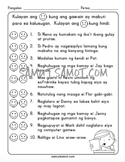 Pagbasa Filipino Reading Comprehension Worksheets For Pin On