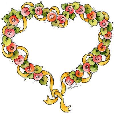 Sakura flores de color rosa, llaves. Dibujos corazones de flores | Imagenes y dibujos para imprimir
