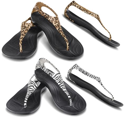 New Womens Crocs Sexi Flip Wild Full Slip On Lightweight Toepost Comfort Sandals Ebay