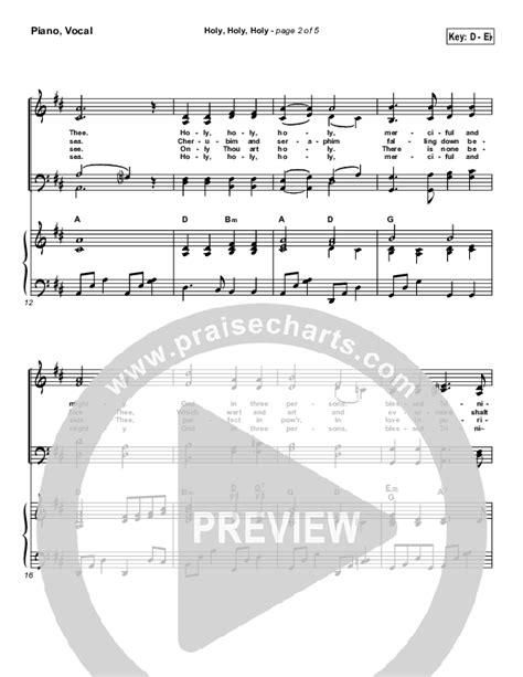Holy Holy Holy Sheet Music Pdf Praisecharts Traditional Hymn