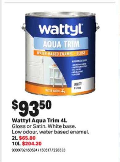 Wattyl Aqua Trim 4l Offer At Mitre 10