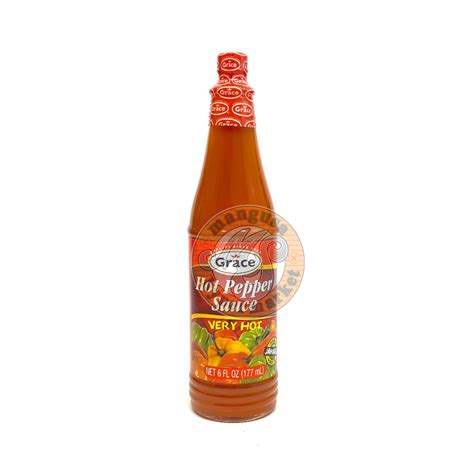 Grace Hot Pepper Sauce Very Hot 6 Oz 24 Pieces Mangusa Hypermarket