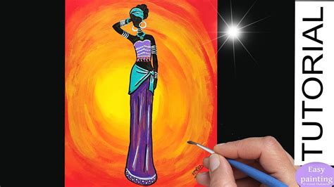 How To Paint African Woman Painting Tutorial Africa Lady Step By Step