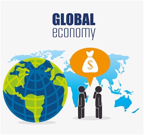 Negocios dinero y economía global Vector Premium