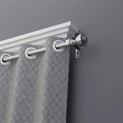 1 Inch Diameter Steel Single Window Curtain Rod With Urn Finials 86