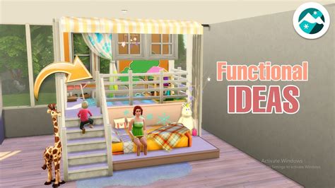 The Sims 4 Tutorial Kids Bedroom Ideas Functional Platform Snowy