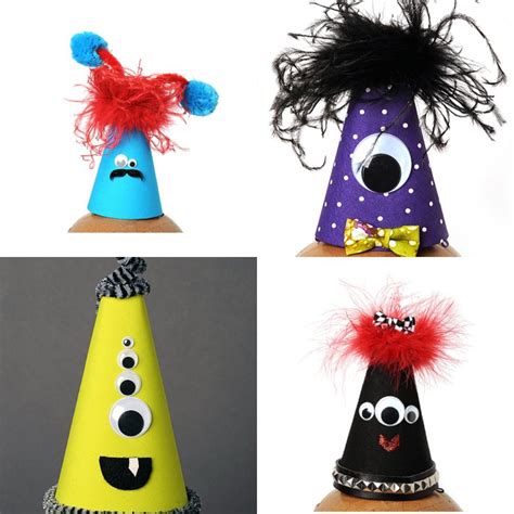 Diy Monster Party Hat Ideas Silly Monster Party Pinterest Monster