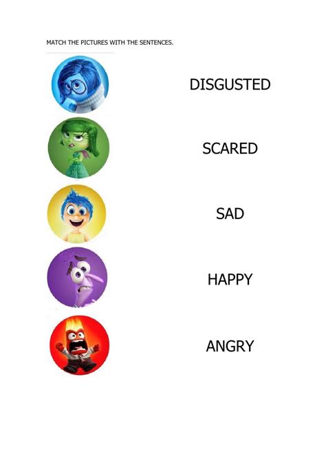 Feelings Inside Out Worksheet Inside Out Emotions Feelings And Emotions Emotions Activities