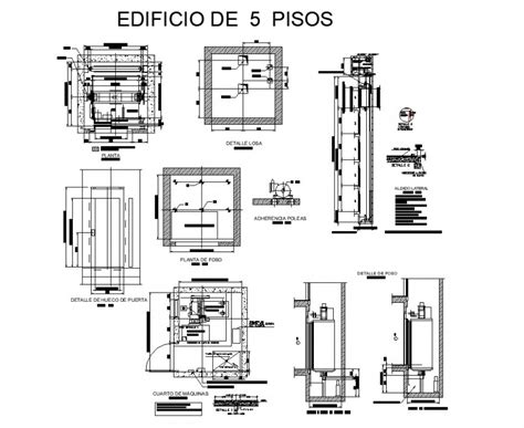 Elevator Blocks Detail 2d View Elevation And Plan Autocad File Cadbull