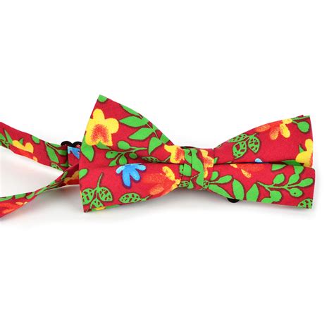 Mens Bright Floral Cotton Bow Tie And Hanky Set Ctbh1738