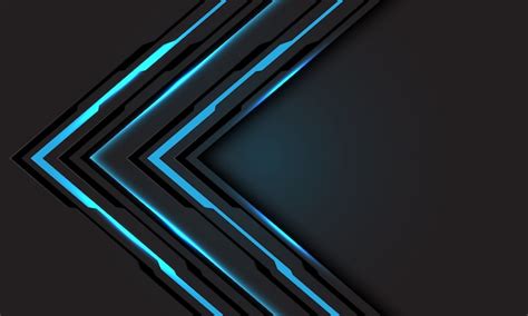Abstract Blue Line Light Cyber Arrow Direction Dark Grey With Blank